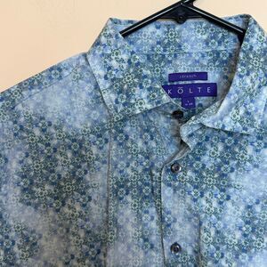 Men's Kolte Long Sleeve Button Up dress Shirt Stretch Floral size Large